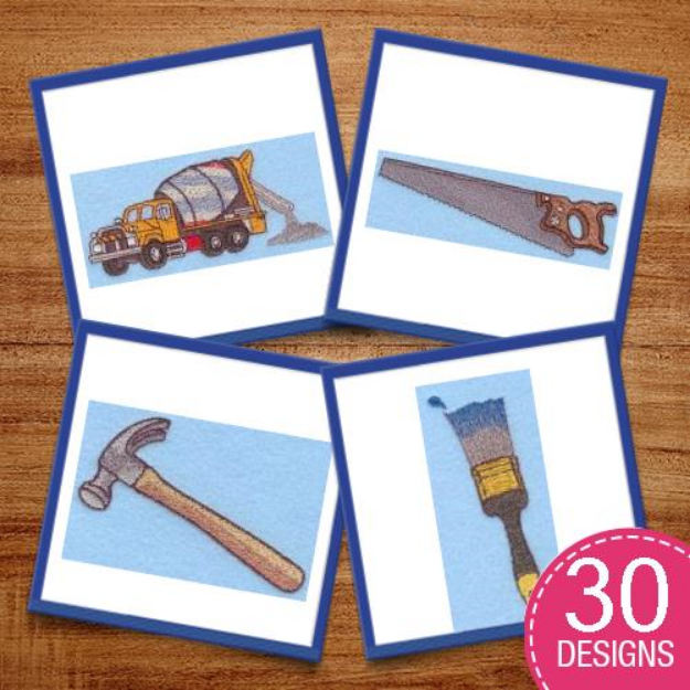 Picture of Construction Zone Embroidery Design Pack