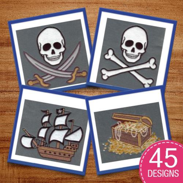 Picture of Pirates Embroidery Design Pack