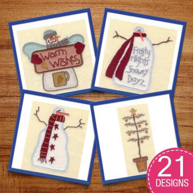 Picture of Snicker Doodle Warm Wishes  Embroidery Design Pack