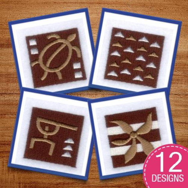 Picture of Tiki Squares Design Pack Embroidery Design Pack