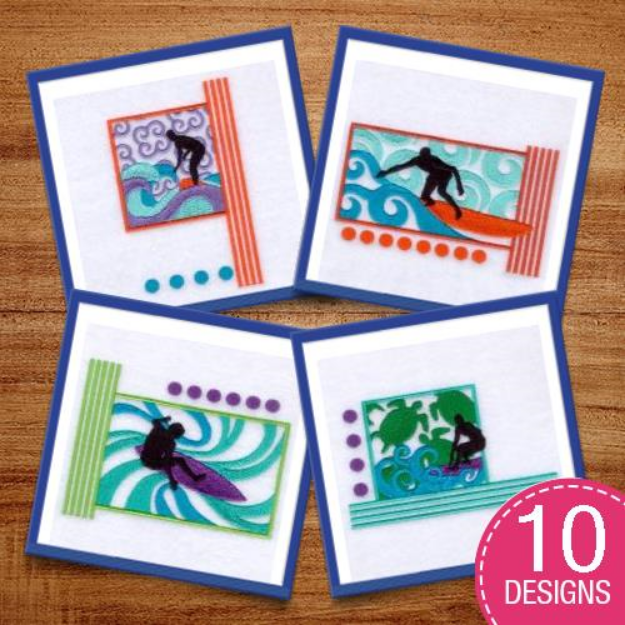Picture of Surfing Design Pack Embroidery Design Pack