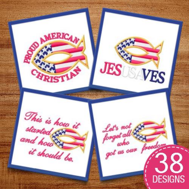 Picture of Independence Day Party! Embroidery Design Pack
