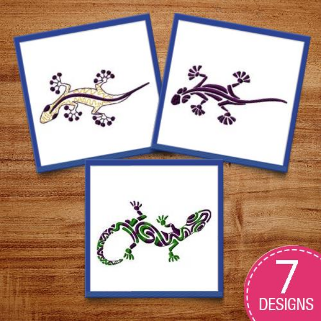 Picture of Lizard Embroidery Design Pack