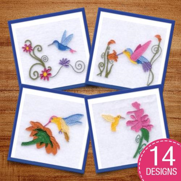 Picture of Whimsical Hummingbirds Design Pack Embroidery Design Pack