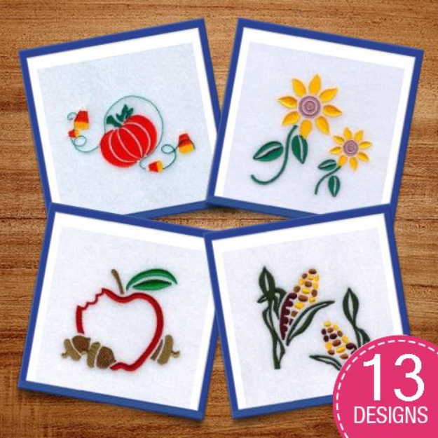 Picture of Fall Stencil Design Pack Embroidery Design Pack