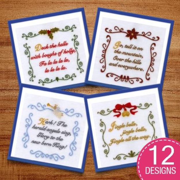 Picture of Christmas Carols Design Pack Embroidery Design Pack