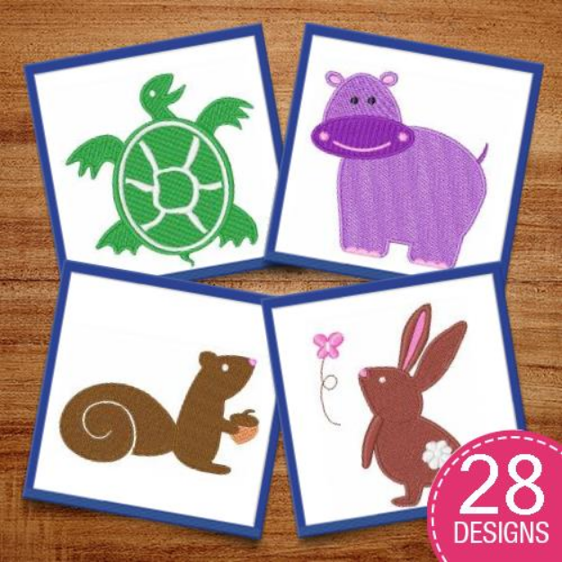 Picture of Nursery Room Animals Embroidery Design Pack