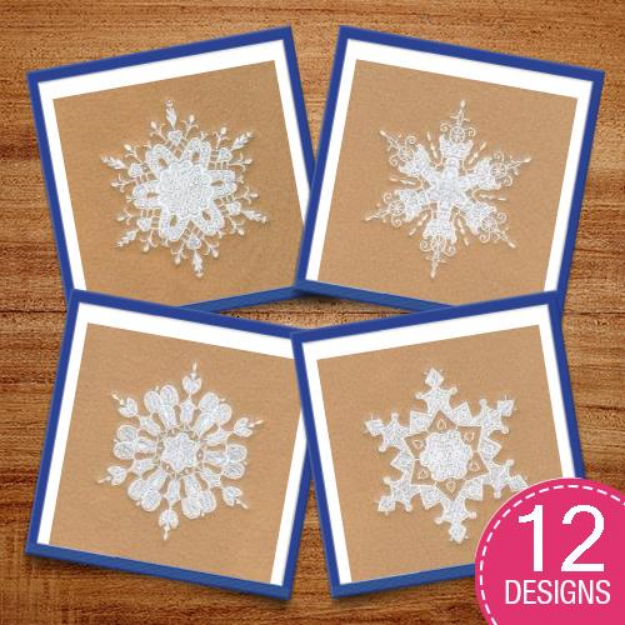 Picture of Snowflake Whitework Design Pack Embroidery Design Pack