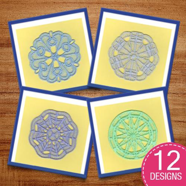 Picture of Free Standing Lace Snowflakes Design Pack Embroidery Design Pack