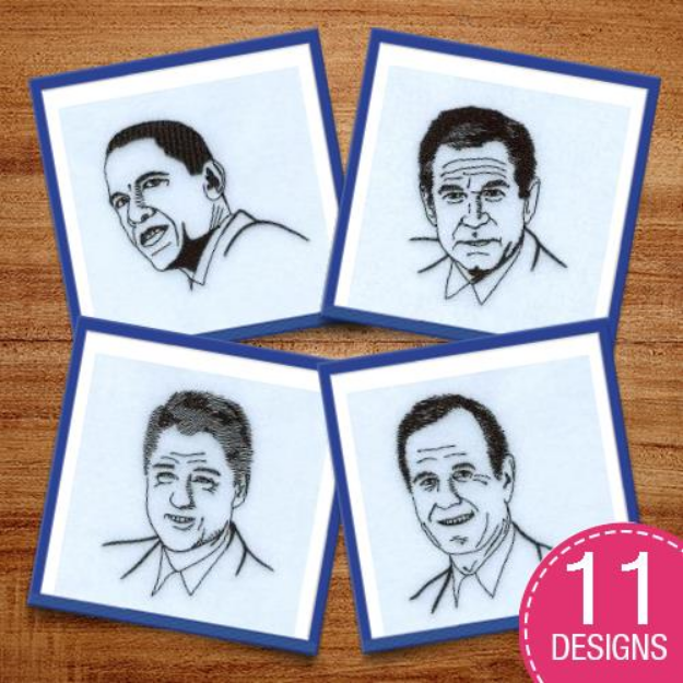Picture of Presidential Portraits Design Pack Embroidery Design Pack