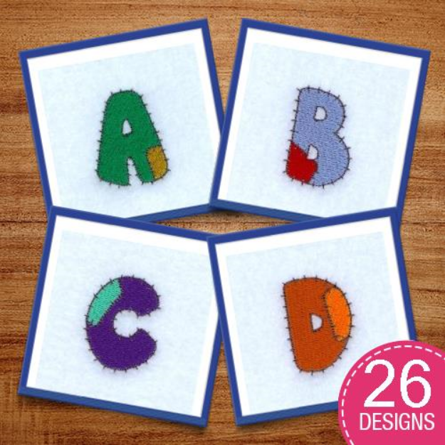 Picture of Patch Alphabet High Design Pack Embroidery Design Pack