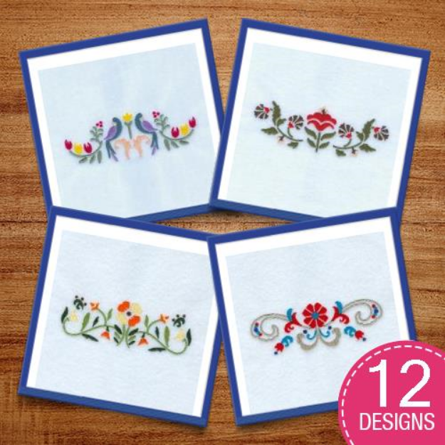 Picture of Scandinavian Folk Art Design Pack Embroidery Design Pack