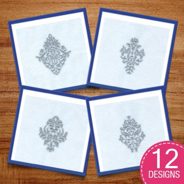 Picture of Floral Damask Embroidery Design Pack