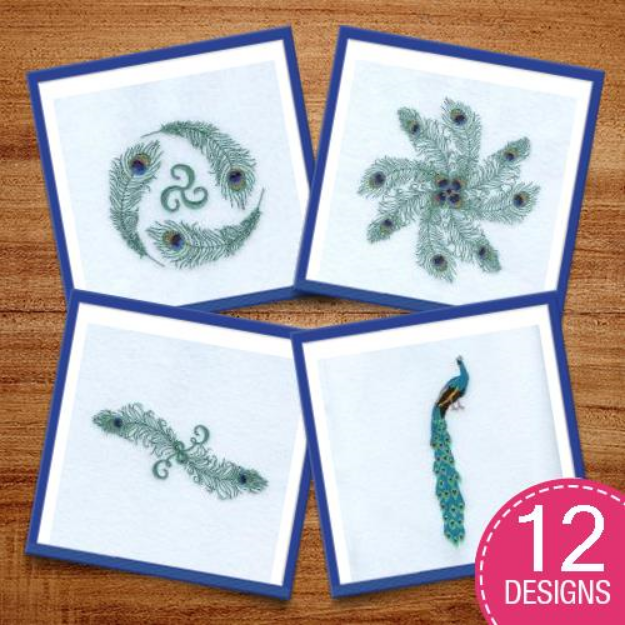 Picture of Peacock Decor Embroidery Design Pack