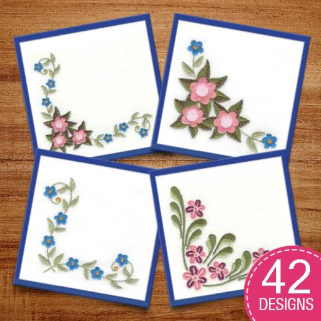 Picture of Floral Corners Embroidery Design Pack
