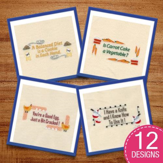 Picture of Kitchen Sayings #3 Embroidery Design Pack