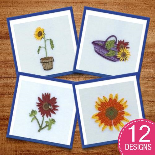 Picture of Sunflowers in Bloom Embroidery Design Pack