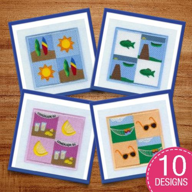 Picture of Summer Squares Embroidery Design Pack