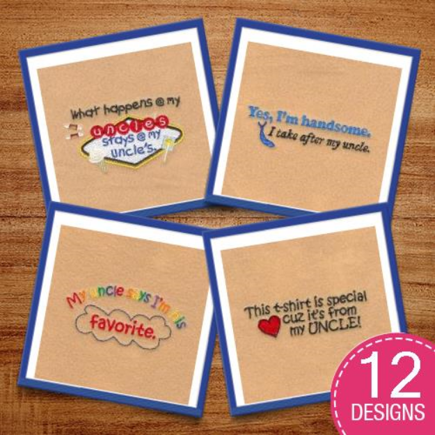 Picture of Uncle Sayings Embroidery Design Pack