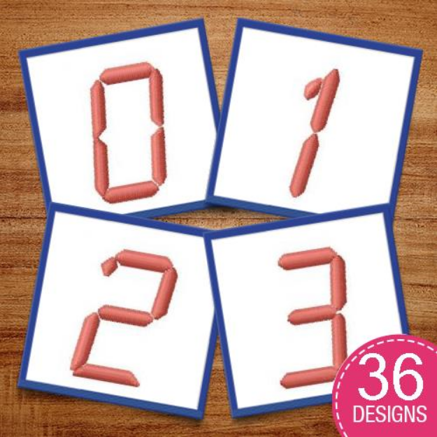 Picture of LCD Alphabet Embroidery Design Pack
