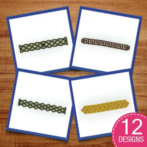 Picture of Lace Friendship Bracelets Embroidery Design Pack