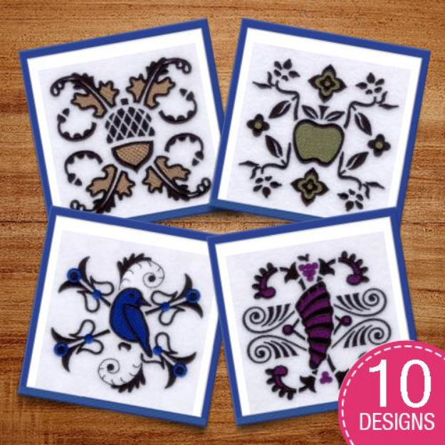 Picture of Fall Art Nouveau Embroidery Design Pack
