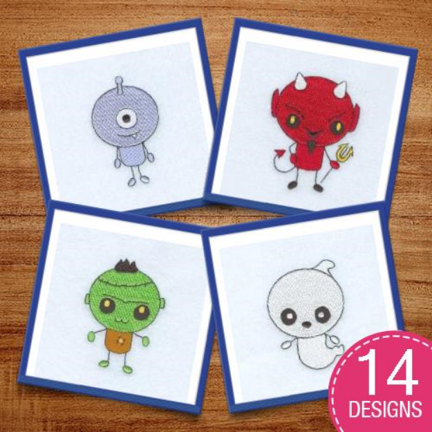 Picture of Cute Monsters Embroidery Design Pack