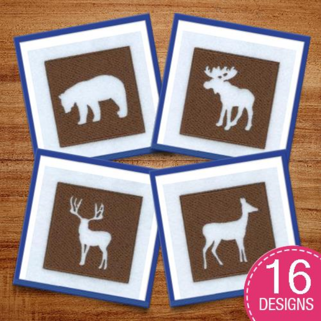 Picture of Woodland Squares Embroidery Design Pack