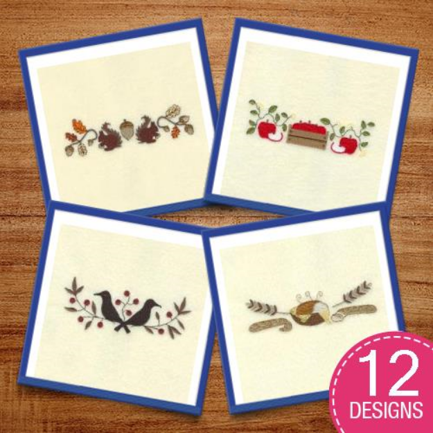 Picture of Thanksgiving Décor 2 Embroidery Design Pack