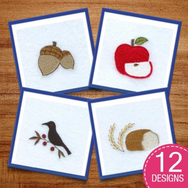 Picture of Thanksgiving Décor Icons 2 Embroidery Design Pack