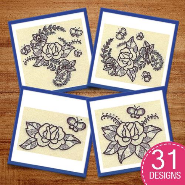 Picture of Floral Twist Embroidery Design Pack
