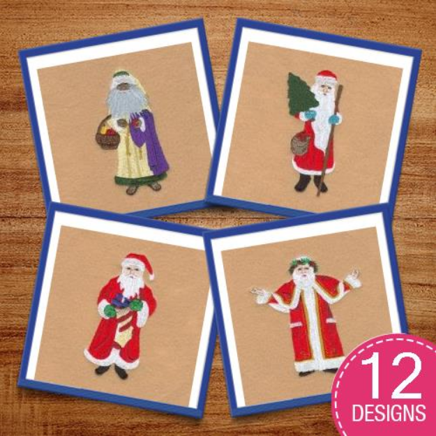 Picture of Santa's Around the World Embroidery Design Pack