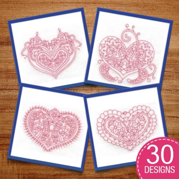 Picture of Love Paisley Style Embroidery Design Pack