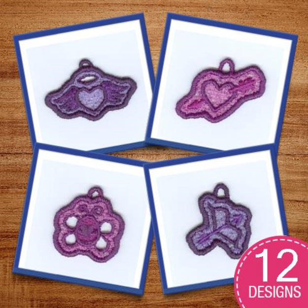 Lace Valentine Charms Embroidery Design Pack