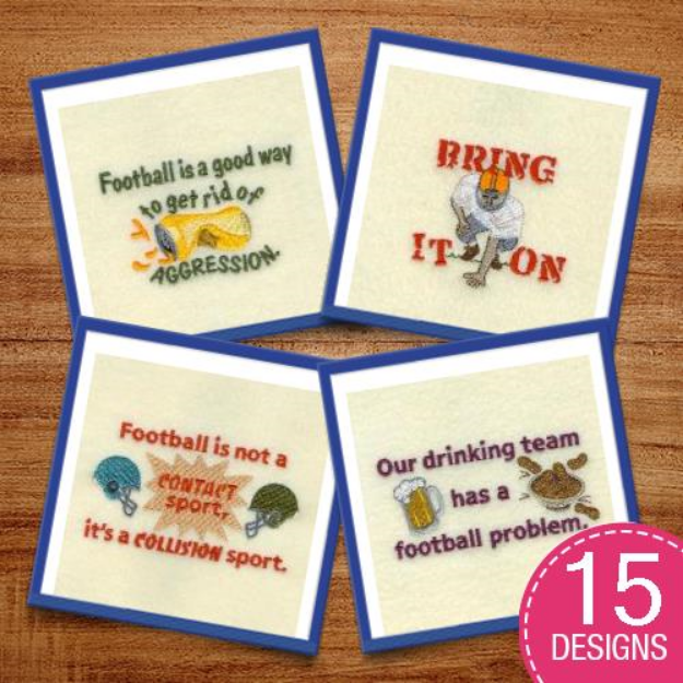 Picture of Football Sayings Embroidery Design Pack