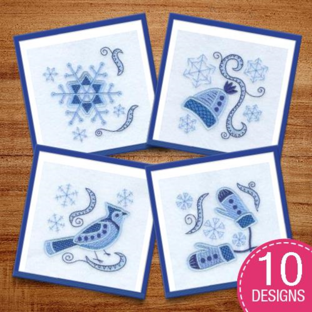 Picture of Winter Jacobean Singles Embroidery Design Pack