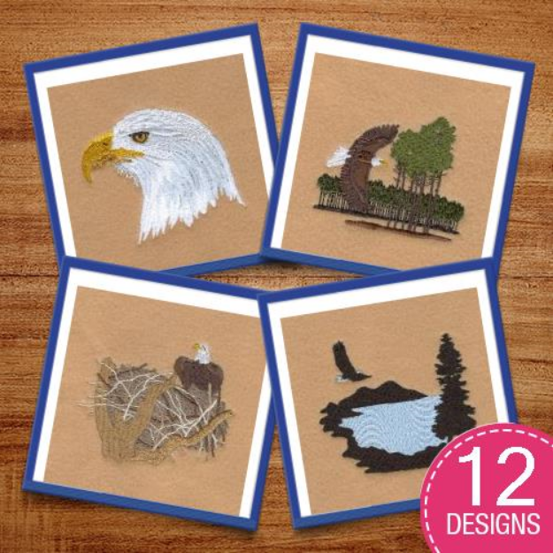 Picture of Eagles Embroidery Design Pack