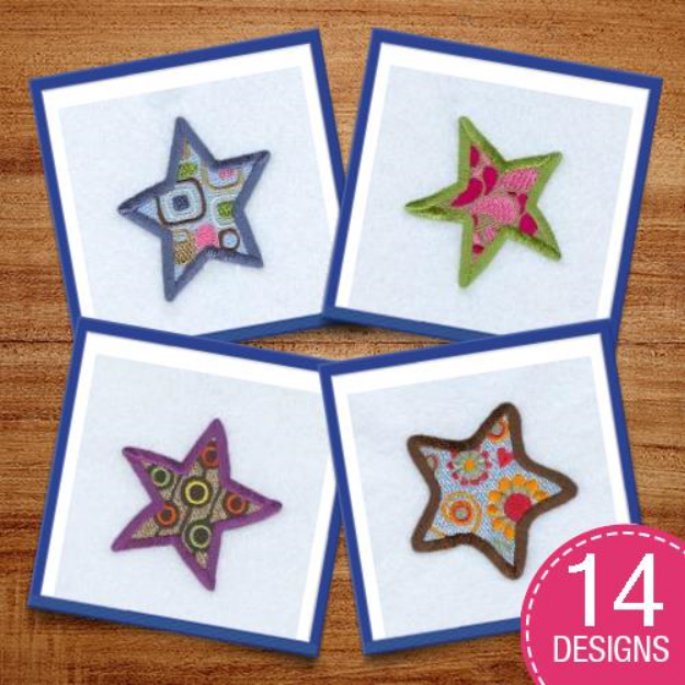 Picture of Funky Stars Embroidery Design Pack