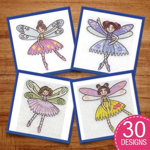 Picture of Dancing Fairies Embroidery Design Pack