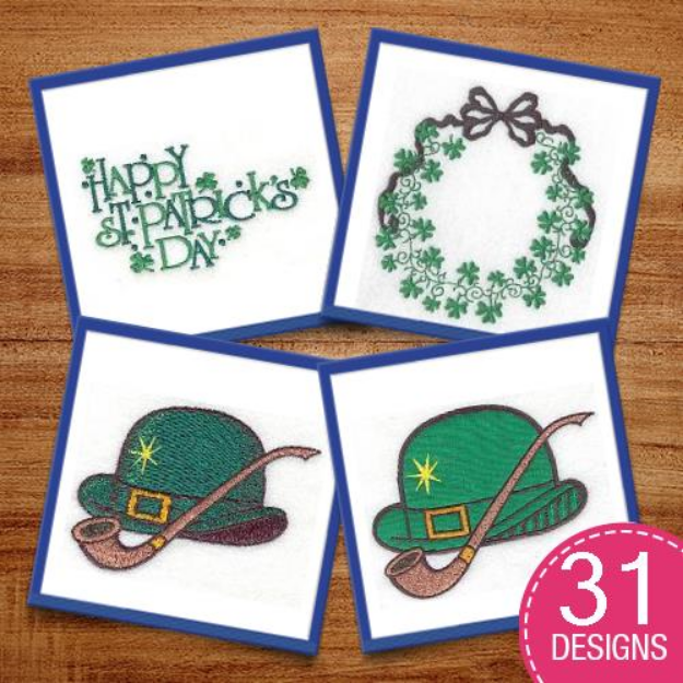 Picture of St. Patricks Day Embroidery Design Pack