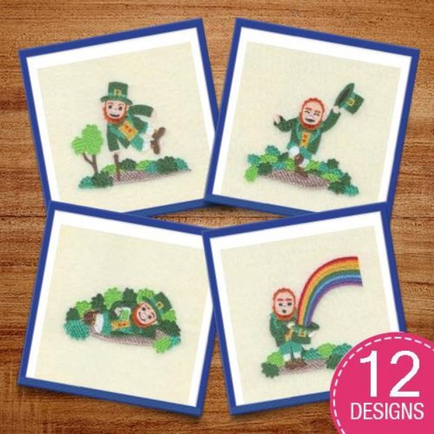 Picture of Lucky the Leprechaun Embroidery Design Pack