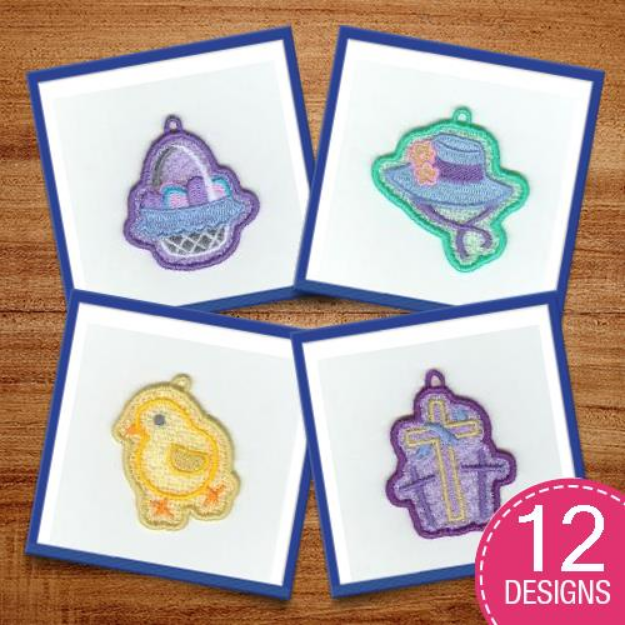 Picture of Lace Easter Charms Embroidery Design Pack