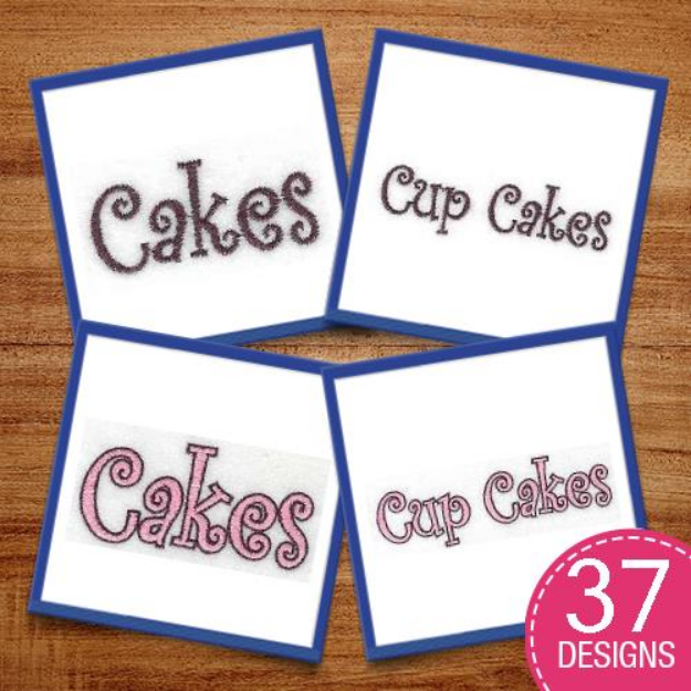 Picture of Cakes And Cupcakes  Embroidery Design Pack