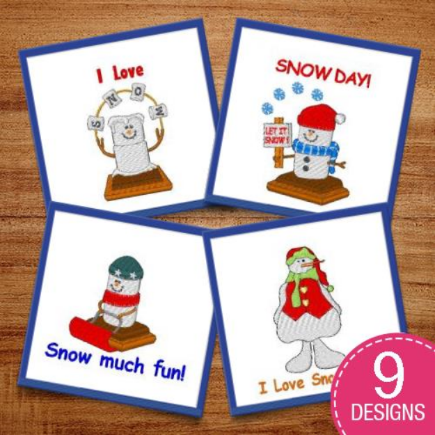 Picture of Snow Day Embroidery Design Pack