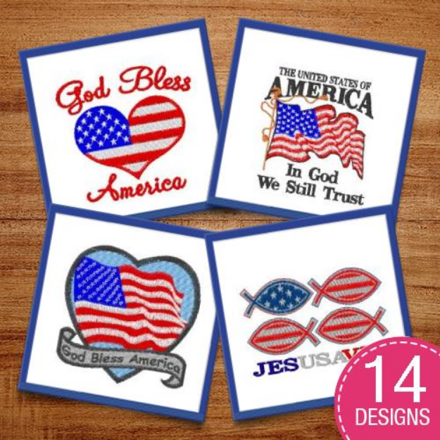 Picture of Religion & Patriotism Embroidery Design Pack