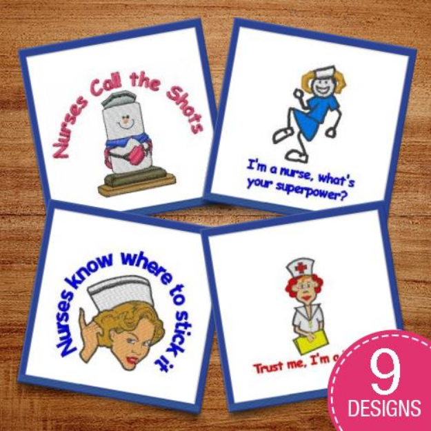 Picture of Nurse Humor Embroidery Design Pack