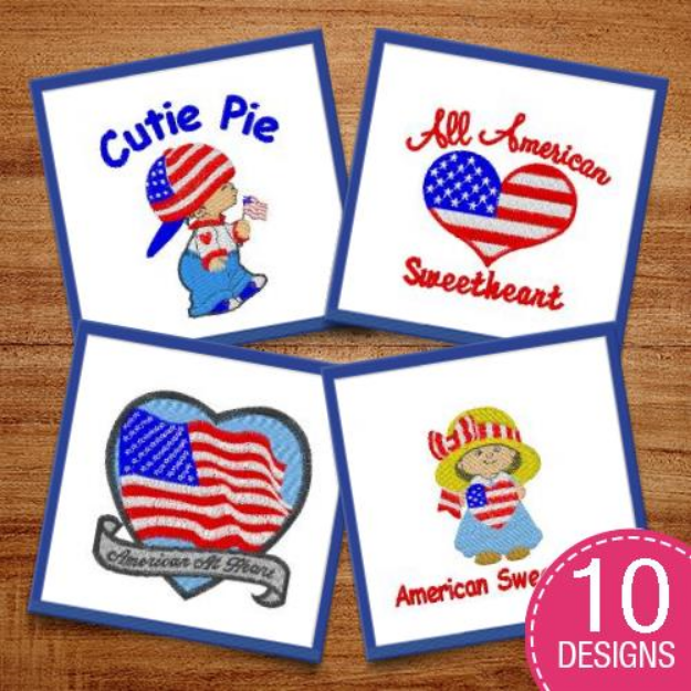 Picture of American Sweetheart Embroidery Design Pack