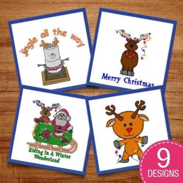 Picture of Reindeer Embroidery Design Pack