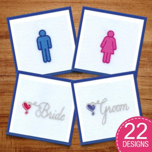 Picture of His and Hers Embroidery Design Pack