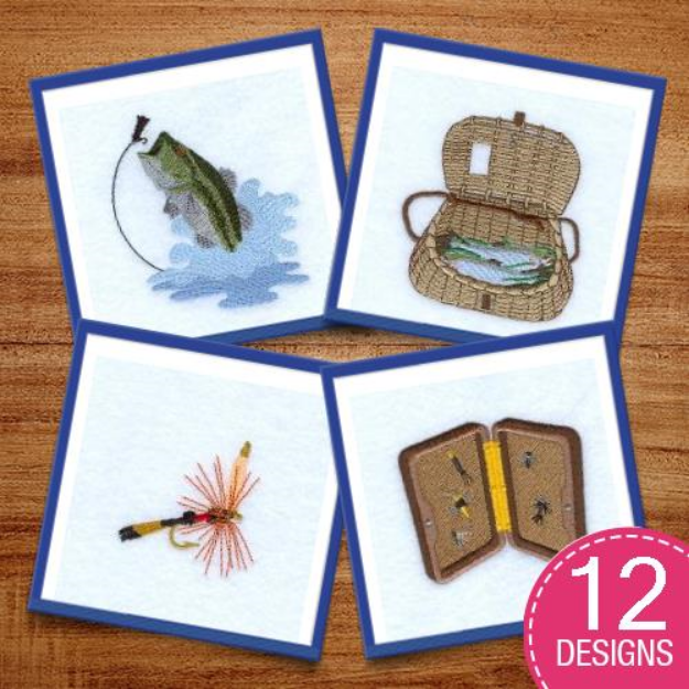 Picture of Fly Fishing Embroidery Design Pack